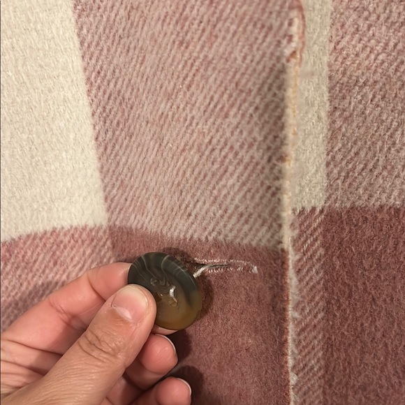 Kids Pink Plaid Coat - Picture 4 of 7